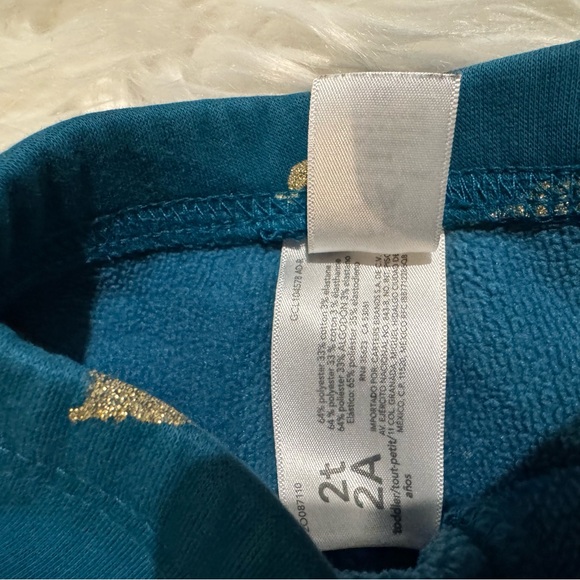 Carter's Toddler Girl Gold Glitter Unicorn Fleece Leggings Size 2T - Picture 4 of 5